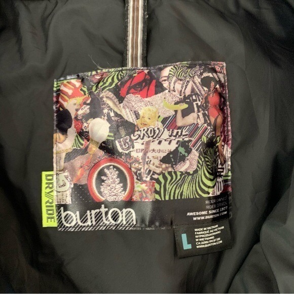 Burton Black Puffer Vest Large Lightweight Outdoor Snowboarding Zip Up Women's - Picture 6 of 8